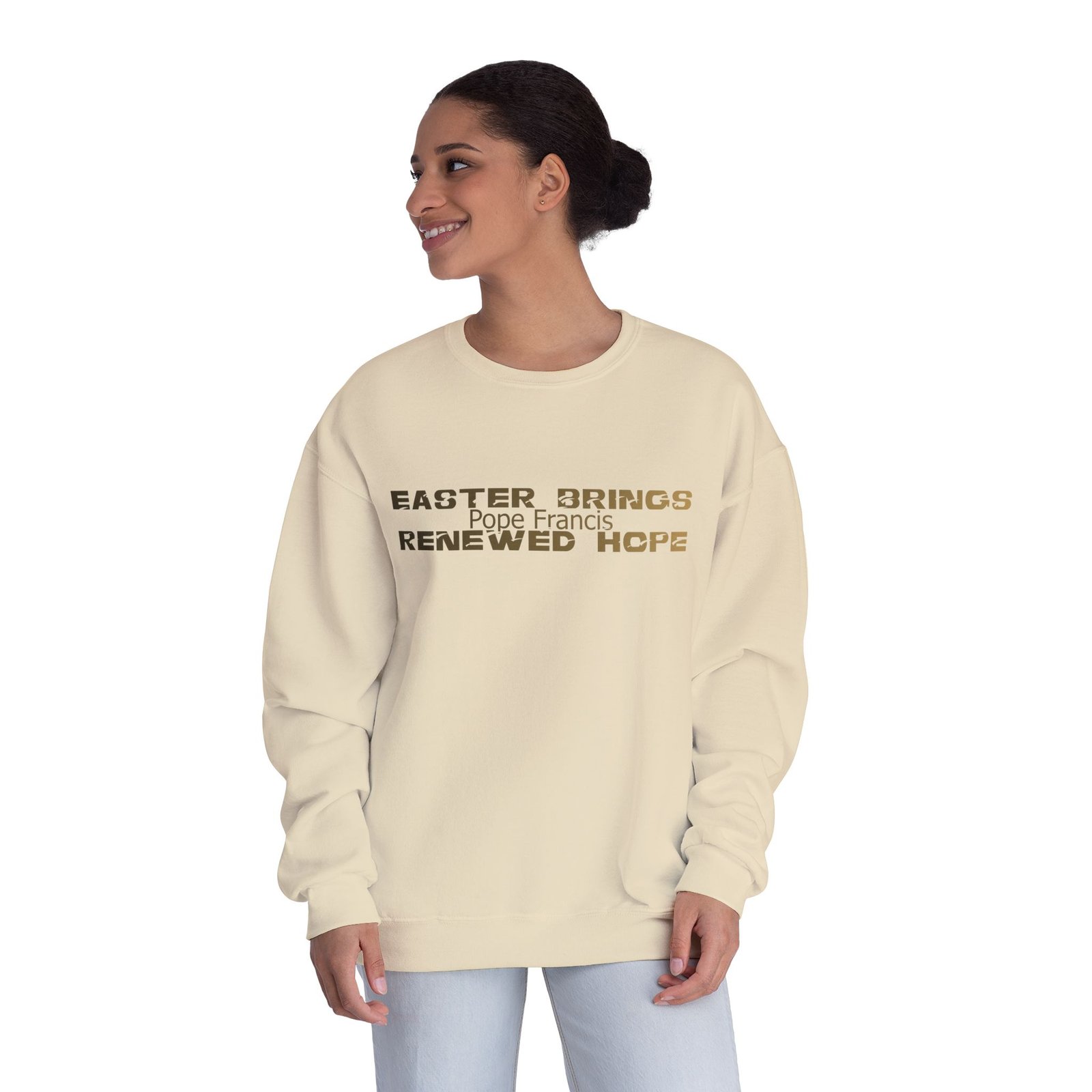 Easter brings renewed hope, Unisex NuBlend® Crewneck Sweatshirt - JERZEES 562MR - Image 8