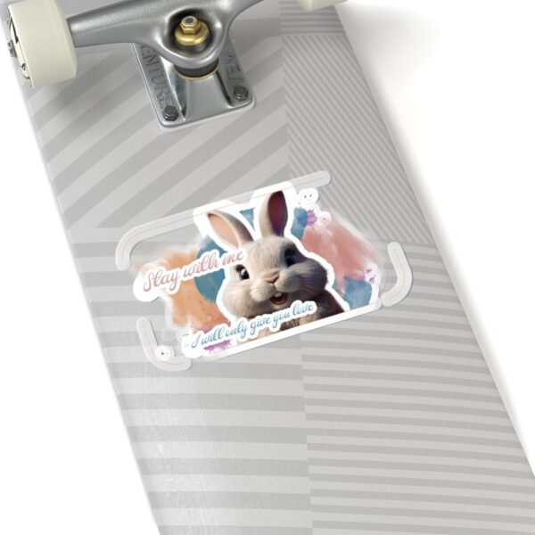 Easter Bunny, Stay with me, I'll give you love, Kiss-Cut Stickers, transparent and white stickers, sticker bunny print, funny stickers - Image 23