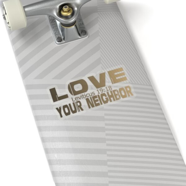 Divine inspiration: Love your neighbor, Kiss-Cut Stickers, transparent and white stickers, religious phrases stickers - Image 20