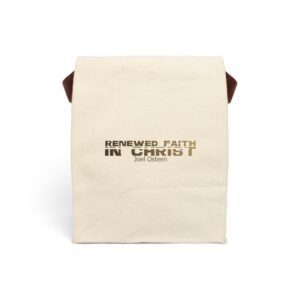 Divine inspiration: Renewed faith in Christ Canvas Lunch Bag With Strap, for snacks and three-course meals, your food