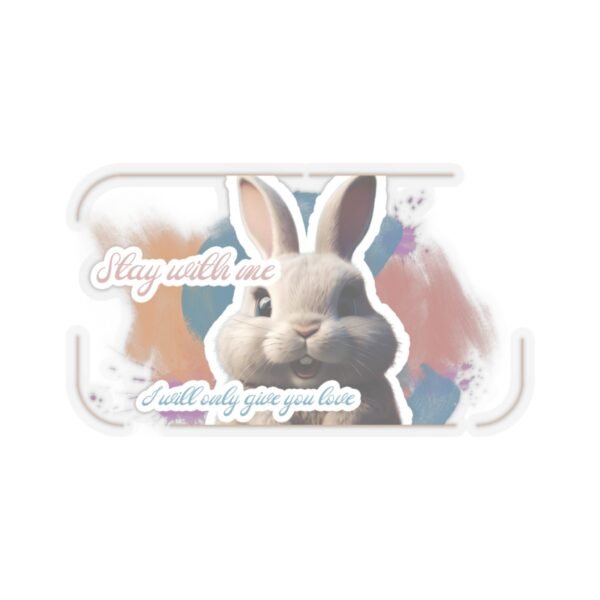 Easter Bunny, Stay with me, I'll give you love, Kiss-Cut Stickers, transparent and white stickers, sticker bunny print, funny stickers - Image 19