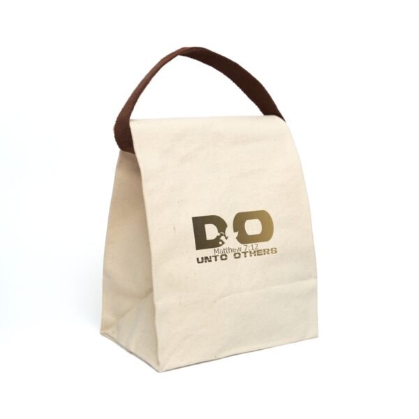Divine inspiration: Do unto others, Canvas Lunch Bag With Strap, for snacks and three-course meals, your food - Image 2