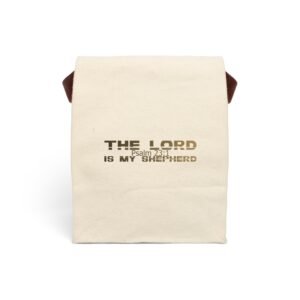 Divine inspiration: The Lord is my shepherd, Canvas Lunch Bag With Strap, for snacks and three-course meals, your food