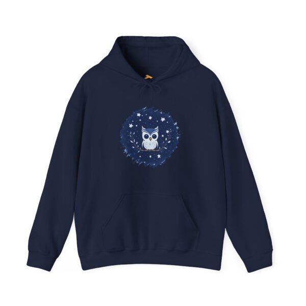 Cute Owl Urban Hoodie, Unisex Heavy Blend Sweatshirt, Cozy Hipster Jumper, Trendy Animal Hoody, Fashionable Pullover, Stylish Bird Outerwear - Image 41