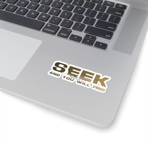 Divine inspiration: Seek and you will find, Kiss-Cut Stickers, transparent and white stickers, religious phrases stickers - Image 11