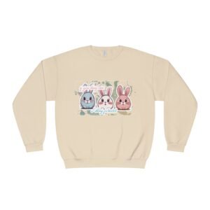 Easter Bunny, If you hug me I stay forever, Unisex NuBlend® Crewneck Sweatshirt - JERZEES 562MR, cute bunny sweatshirt