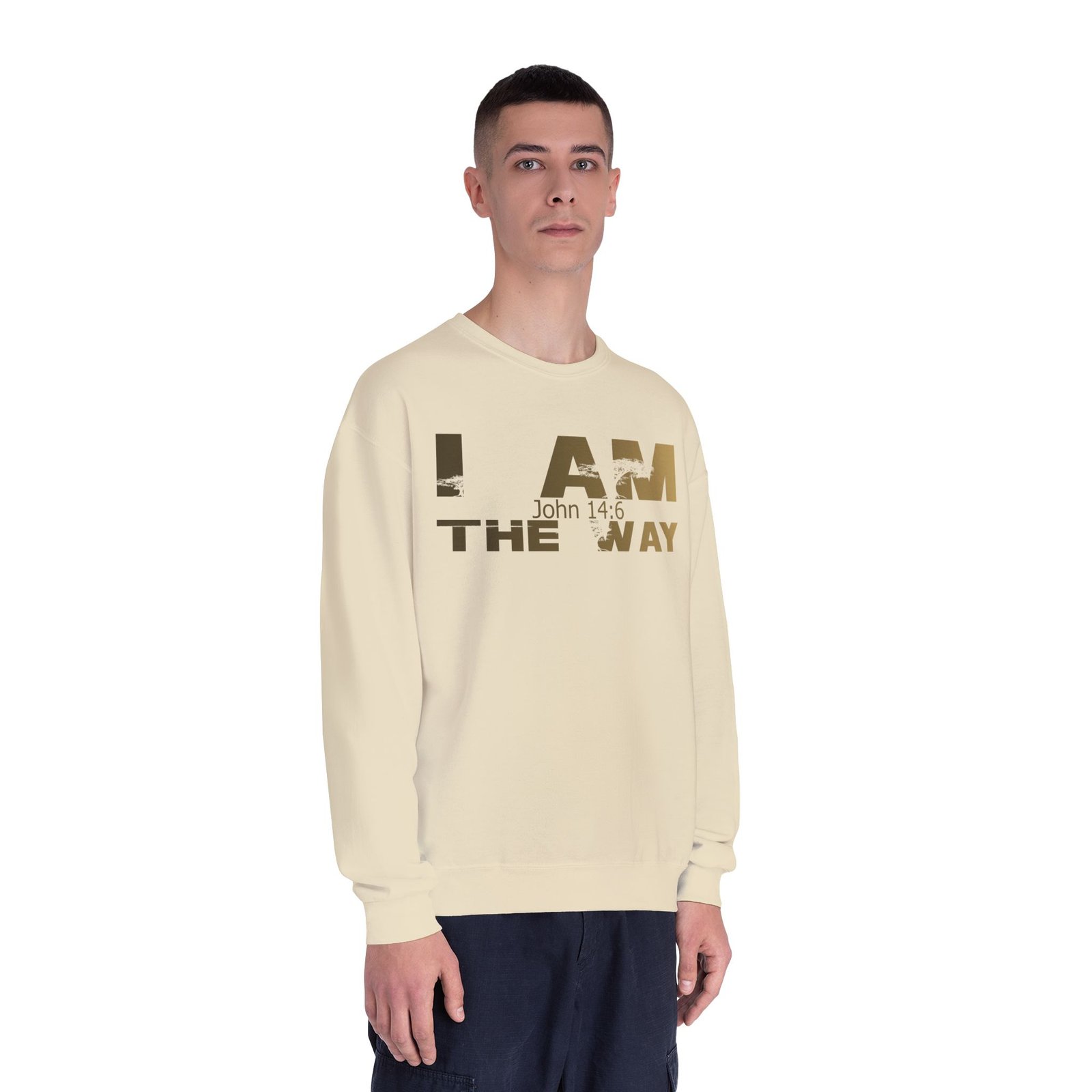I am the way, Unisex NuBlend® Crewneck Sweatshirt - JERZEES 562MR - Image 7