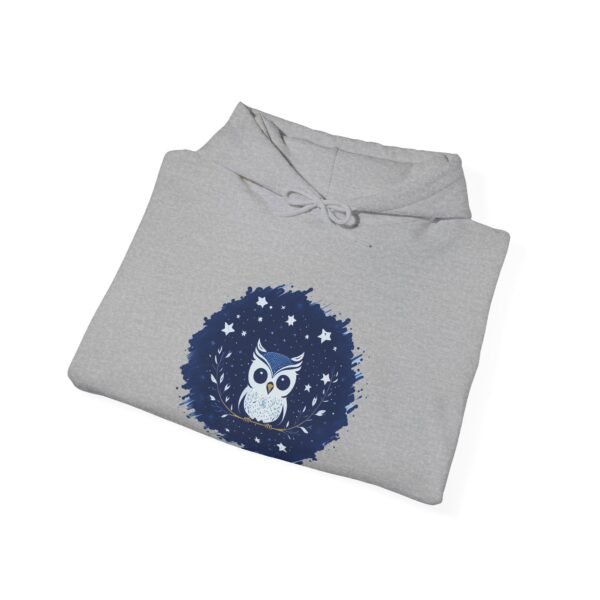 Cute Owl Urban Hoodie, Unisex Heavy Blend Sweatshirt, Cozy Hipster Jumper, Trendy Animal Hoody, Fashionable Pullover, Stylish Bird Outerwear - Image 20