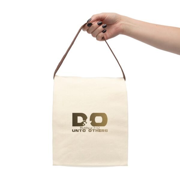 Divine inspiration: Do unto others, Canvas Lunch Bag With Strap, for snacks and three-course meals, your food - Image 4