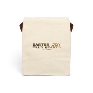 Divine inspiration: Easter joy fills hearts, Canvas Lunch Bag With Strap, for snacks and three-course meals, your food
