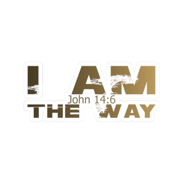 Divine inspiration: I am the way, Kiss-Cut Stickers, transparent and white stickers, religious phrases stickers - Image 4
