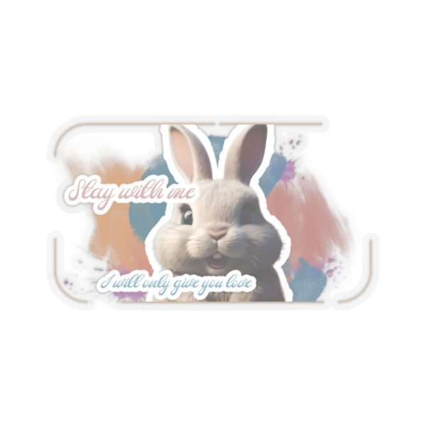Easter Bunny, Stay with me, I'll give you love, Kiss-Cut Stickers, transparent and white stickers, sticker bunny print, funny stickers - Image 13