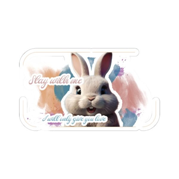 Easter Bunny, Stay with me, I'll give you love, Kiss-Cut Stickers, transparent and white stickers, sticker bunny print, funny stickers - Image 22