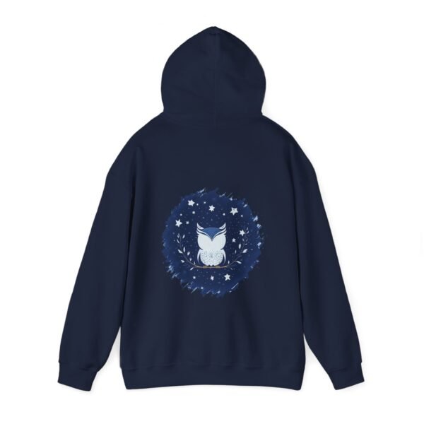 Cute Owl Urban Hoodie, Unisex Heavy Blend Sweatshirt, Cozy Hipster Jumper, Trendy Animal Hoody, Fashionable Pullover, Stylish Bird Outerwear - Image 43